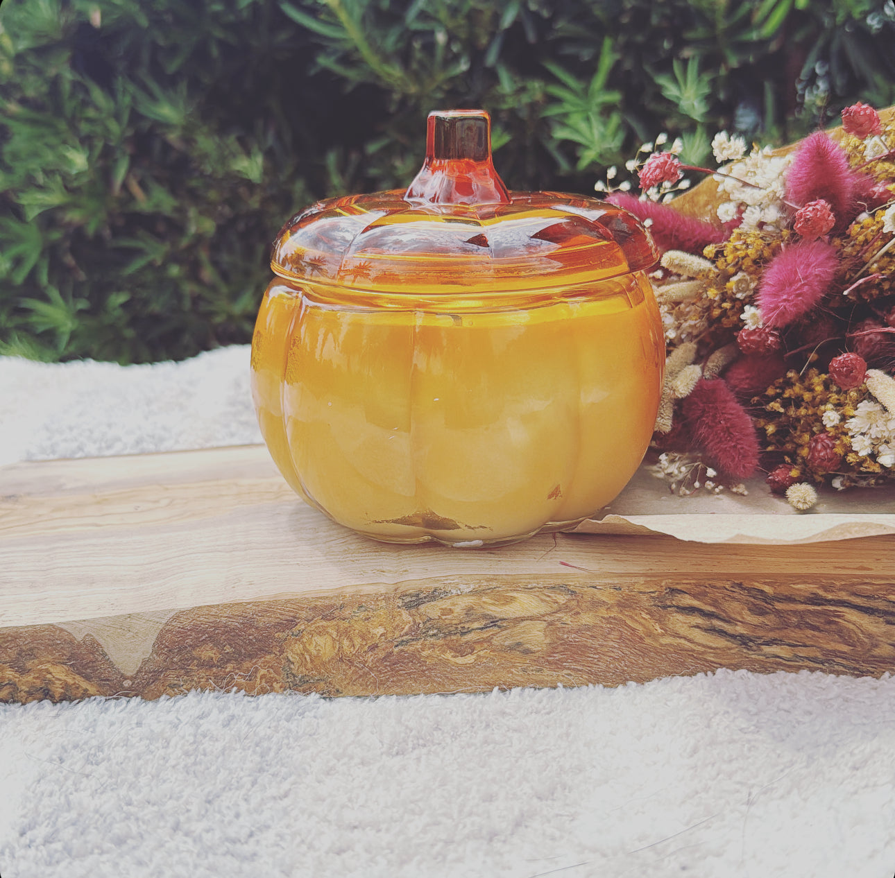 Pumpkin glass candle jars-14oz