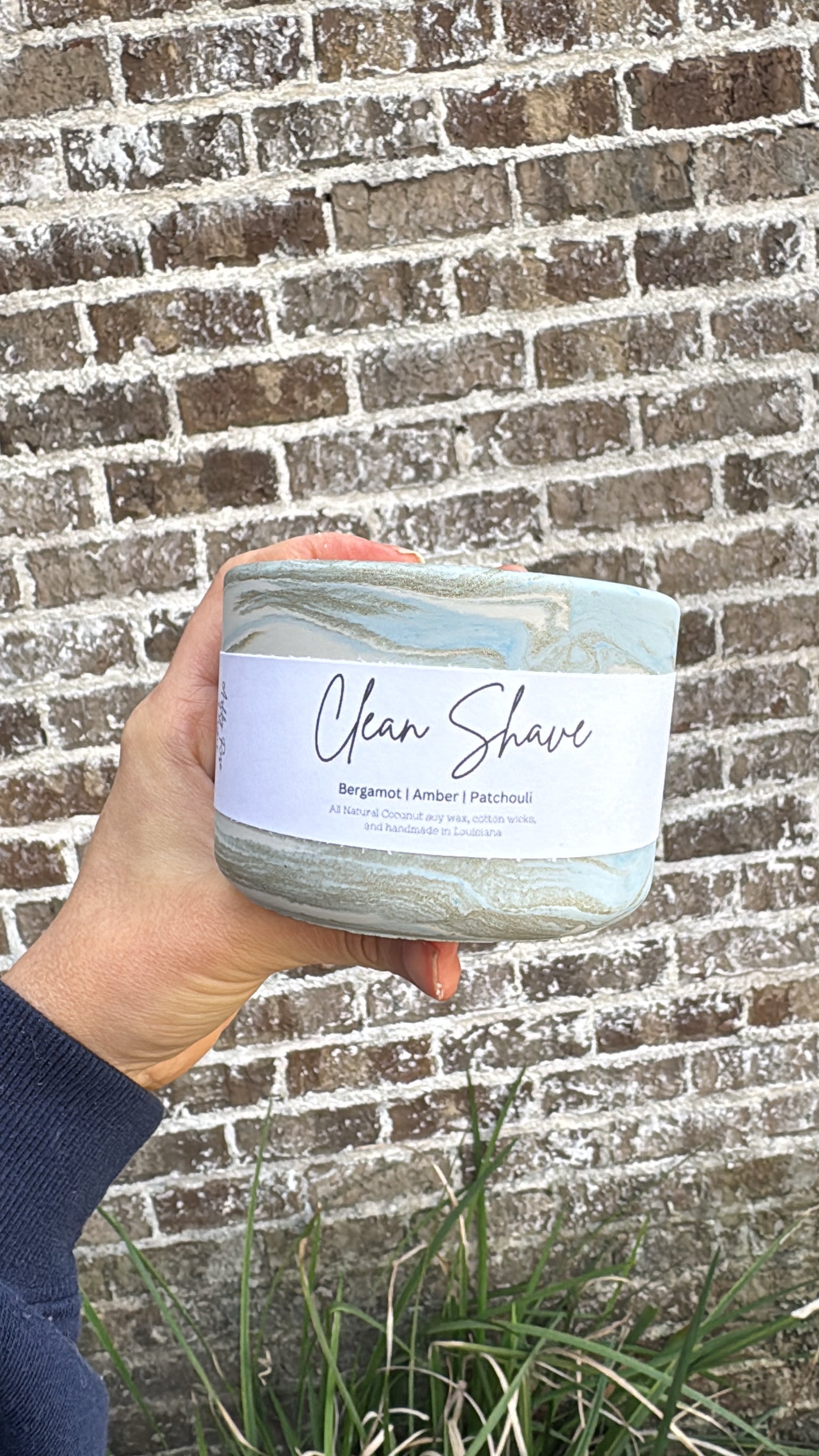 Clean Shave-Concrete candle