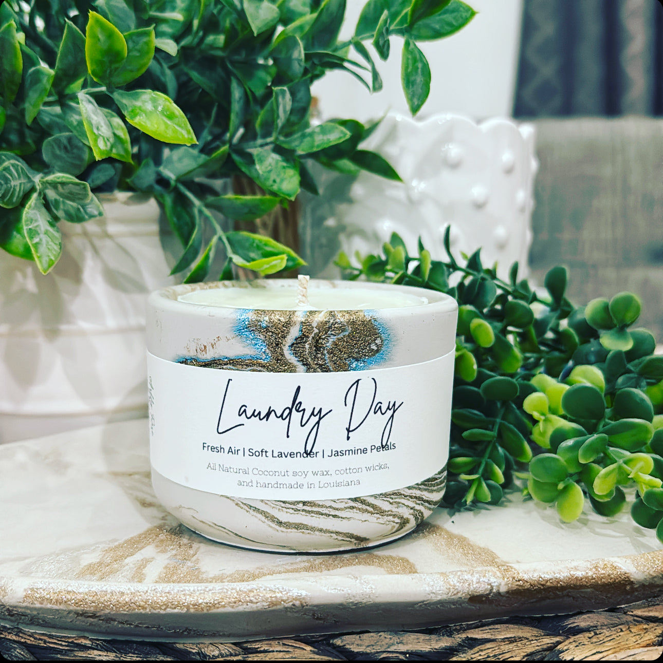 Laundry Day-Concrete candle
