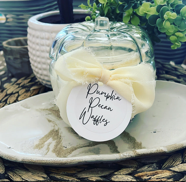 Glass Pumpkin Jars -CLEARANCE - Limited quanities