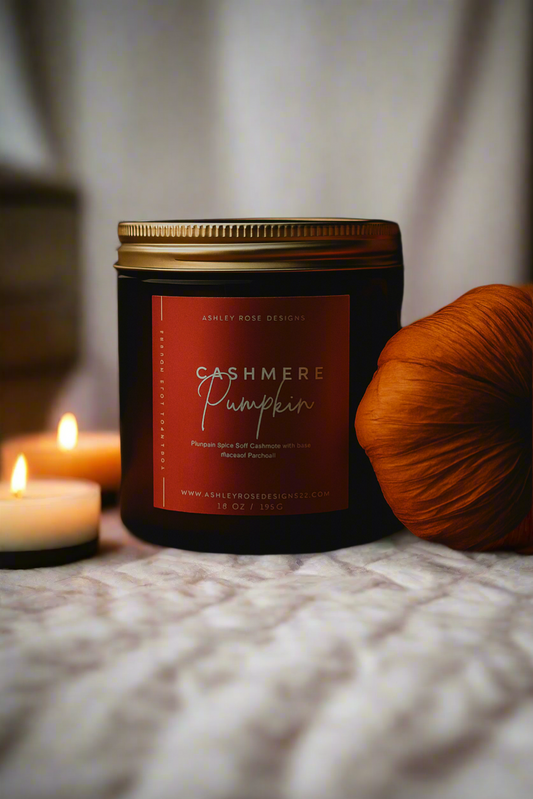 Cashmere Pumpkin Amber Glass Jar 16oz candle