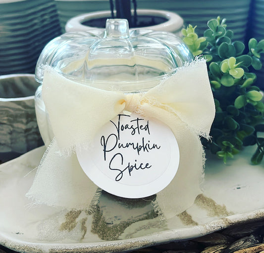 Glass Pumpkin Jars -CLEARANCE - Limited quanities