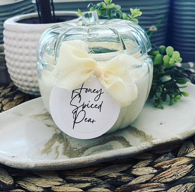 Glass Pumpkin Jars -CLEARANCE - Limited quanities