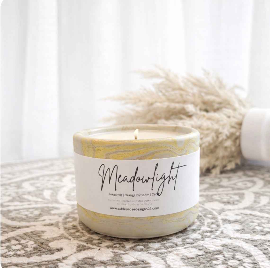 Handmade concrete candles