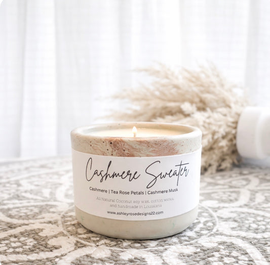 Handmade concrete candle- Classic Collection